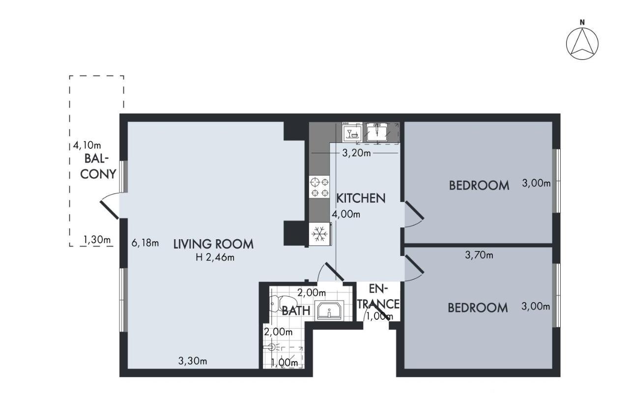 Sanders Charm - Amazing Two-Bedroom Apartment With Shared Garden Kodaň Exteriér fotografie